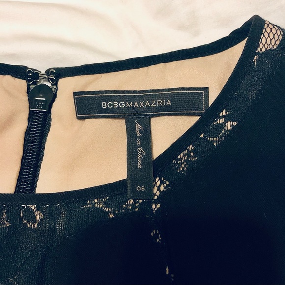BCBG Black Lace Detail Marae Cocktail Dress - Picture 4 of 5